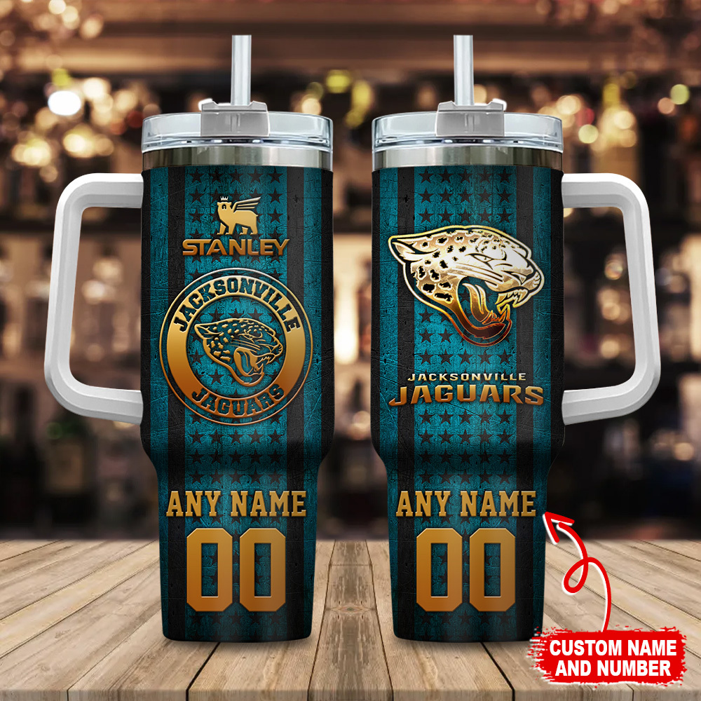 Personalized Jacksonville Jaguars Tumbler - Custom Name & Number