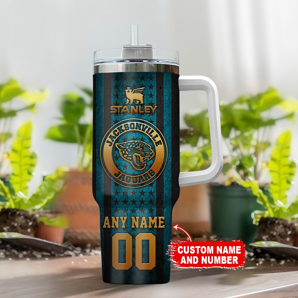 Personalized Jacksonville Jaguars Tumbler - Custom Name & Number - Image 2