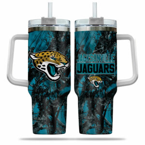 Jacksonville Jaguars Insulated Travel Mug with Handle - Officially Licensed