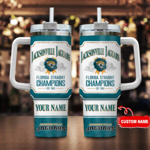 Custom Jacksonville Jaguars Championship Tumbler - Personalized NFL Fan Gift