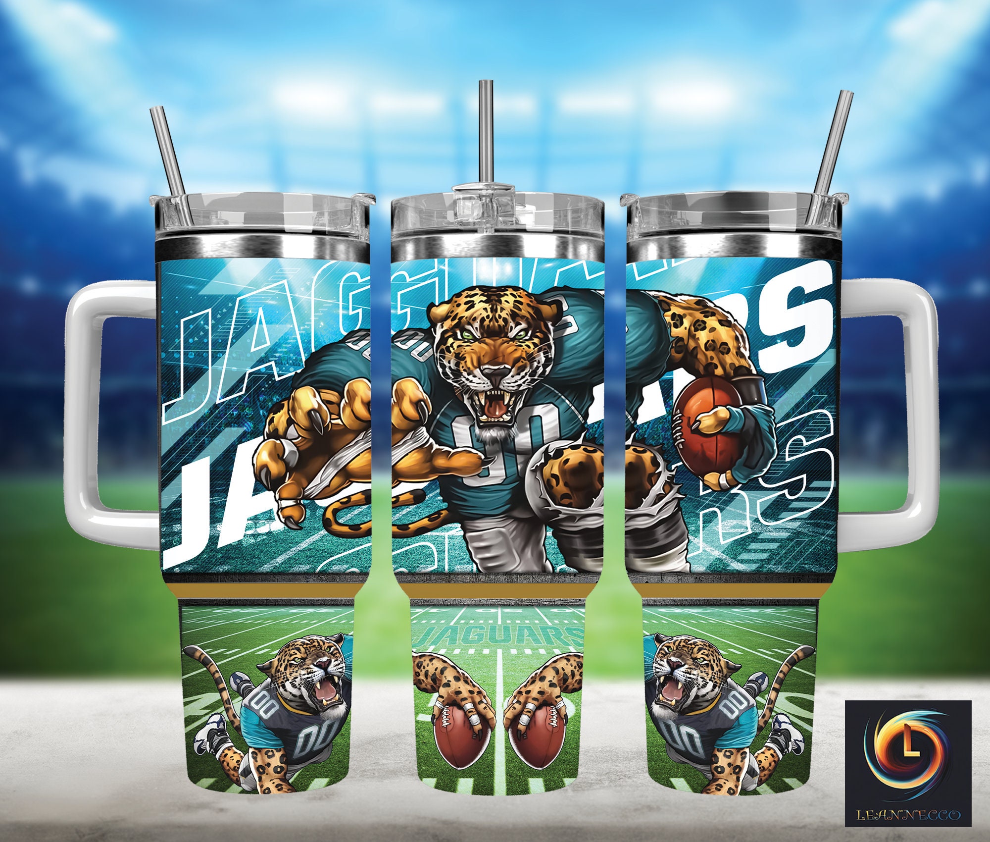 Fierce Jaguar Football Tumbler - Show Your Team Spirit