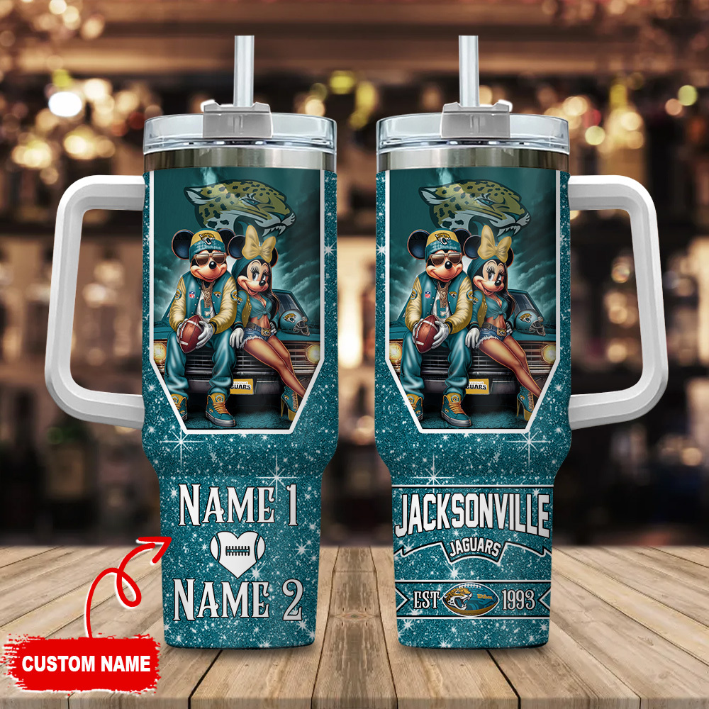 Customizable Jacksonville Football Fan Tumbler with Iconic Mouse Duo Design