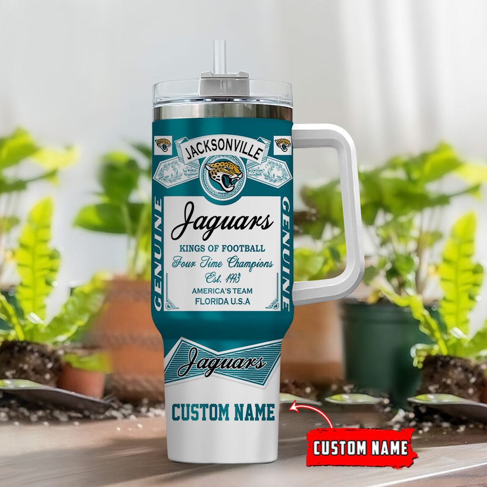 Personalized Jacksonville Jaguars Football Fan Mug with Custom Name - Image 2