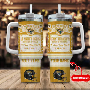 Personalized Jacksonville Jaguars Tumbler Cup - Custom Name Football Fan Gift