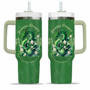 Jasmine Dragon Insulated Tumbler with Handle - Premium Tea Lover's Mug