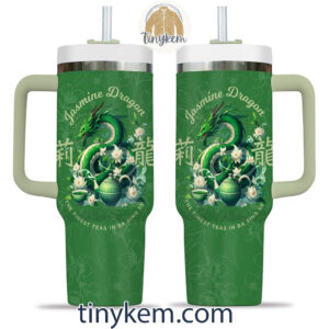 Jasmine Dragon Tea Tumbler with Handle - Premium Insulated Mug for Hot & Cold Drinks