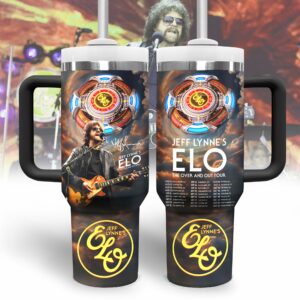 Jeff Lynne Music Custom Stanley Quencher 40oz Stainless Steel Tumbler With Handle - Threewoofs