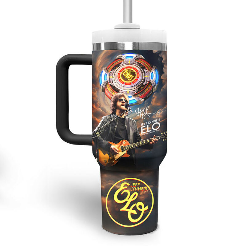 Jeff Lynne Music Custom Stanley Quencher 40oz Stainless Steel Tumbler With Handle - Threewoofs - Image 4