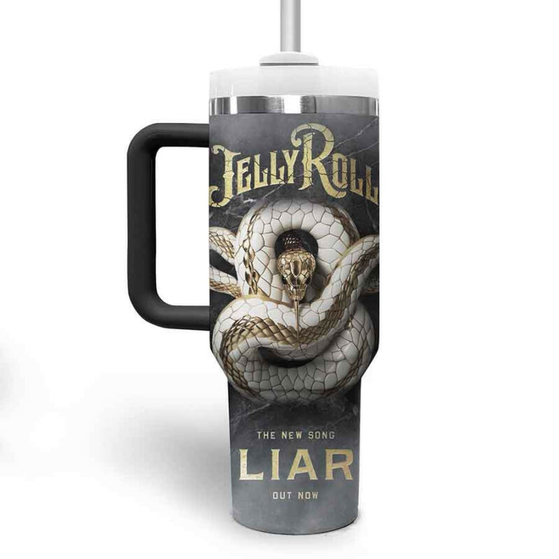 Jelly Roll Music Custom Stanley Quencher 40oz Stainless Steel Tumbler With Handle - Threewoofs - Image 4