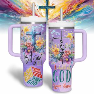 Jesus Custom Stanley Quencher 40oz Stainless Steel Tumbler With Handle - Threewoofs