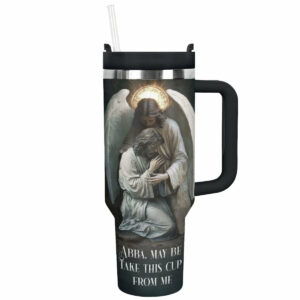 Jesus Prayer for Custom Stanley Quencher 40oz Stainless Steel Tumbler With Handle - Threewoofs