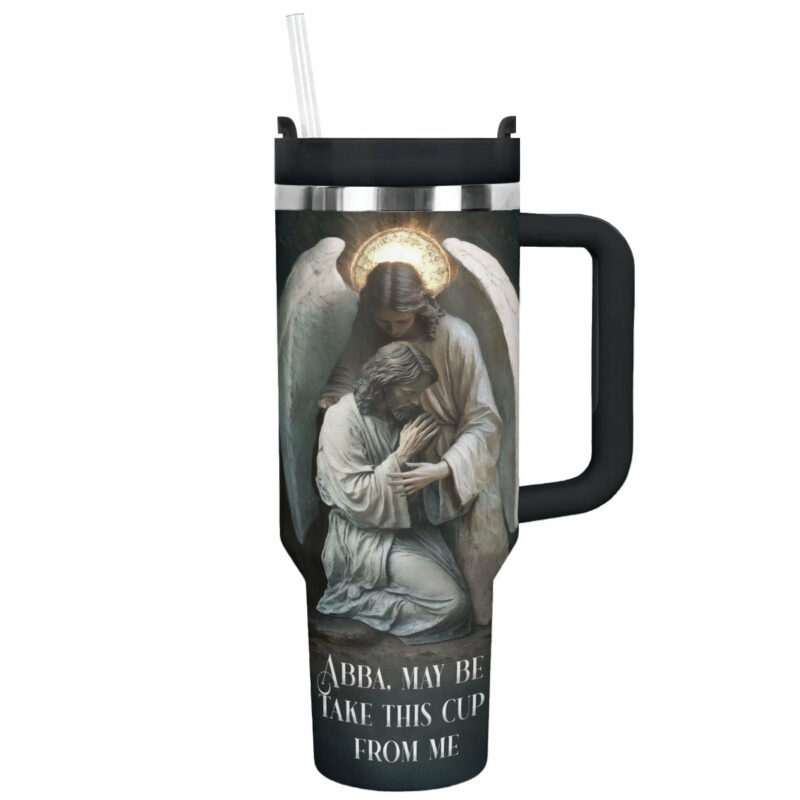 Jesus Prayer for Custom Stanley Quencher 40oz Stainless Steel Tumbler With Handle - Threewoofs