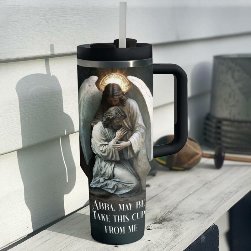 Jesus Prayer for Custom Stanley Quencher 40oz Stainless Steel Tumbler With Handle - Threewoofs - Image 3
