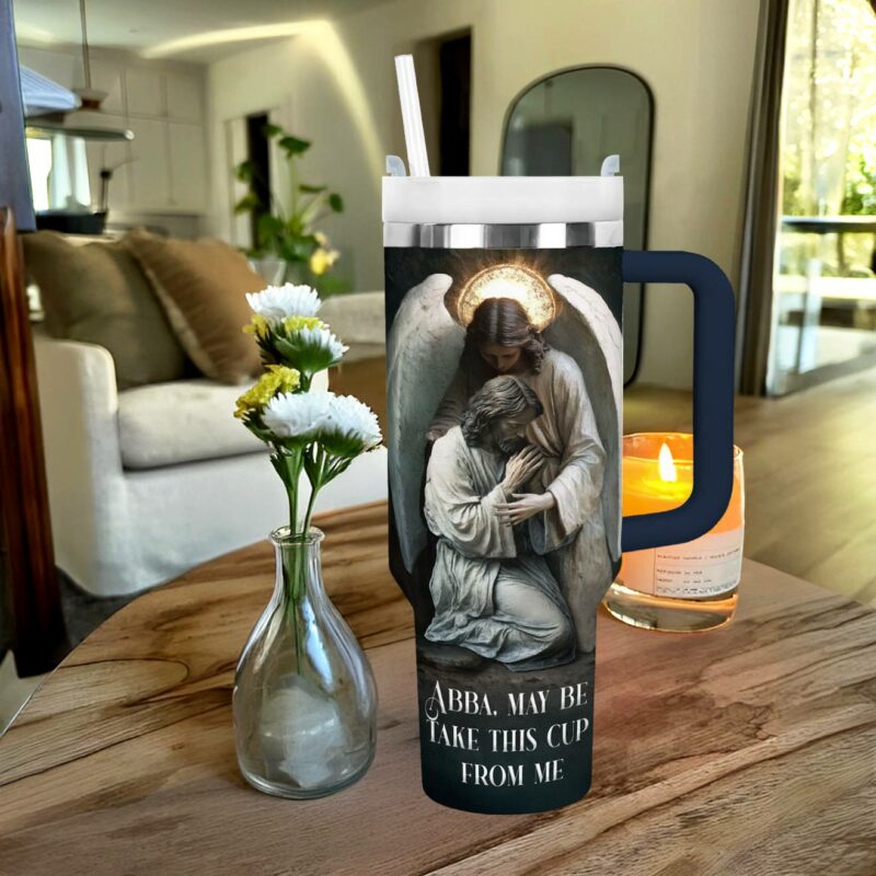 Jesus Prayer for Custom Stanley Quencher 40oz Stainless Steel Tumbler With Handle - Threewoofs - Image 2