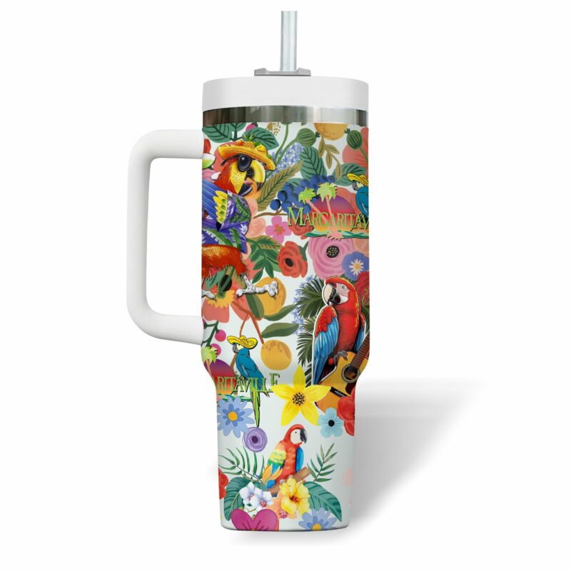 Jimmy Buffett Music Custom Stanley Quencher 40oz Stainless Steel Tumbler With Handle - Threewoofs - Image 3