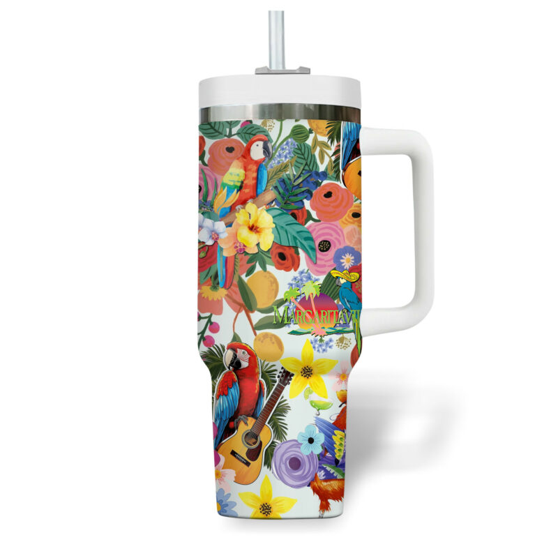 Jimmy Buffett Music Custom Stanley Quencher 40oz Stainless Steel Tumbler With Handle - Threewoofs - Image 4