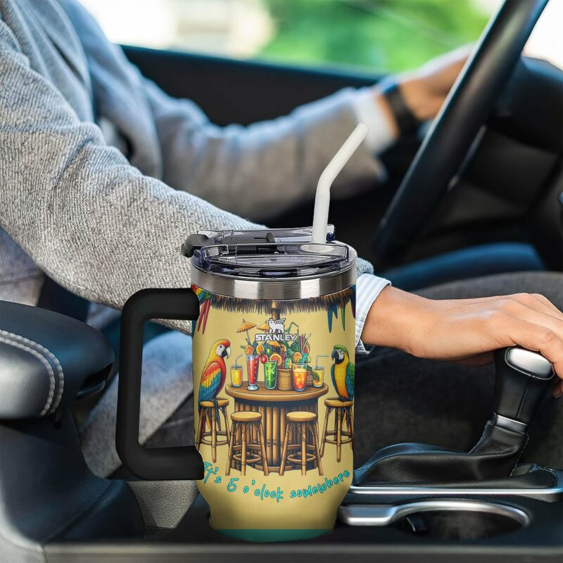 Jimmy Buffett Music Custom Stanley Quencher 40oz Stainless Steel Tumbler With Handle - Threewoofs - Image 4