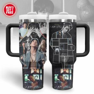 Jungkook BTS Music Custom Stanley Quencher 40oz Stainless Steel Tumbler With Handle - Threewoofs