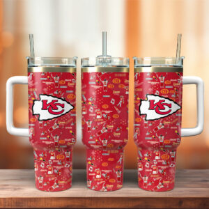 Kansas City Chiefs Insulated Tumbler with Handle - Perfect for Game Day!
