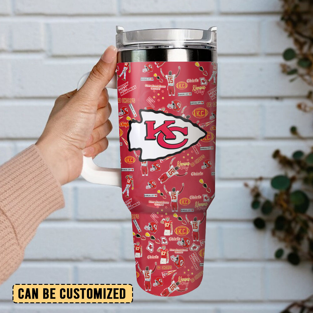 Kansas City Chiefs Insulated Tumbler with Handle - Perfect for Game Day! - Image 3
