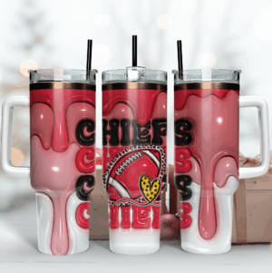 Chiefs Football Tumbler with Straw - Perfect Gift for Fans