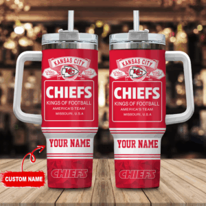 Custom Name Kansas City Chiefs Insulated Tumbler - Ultimate Fan Gift