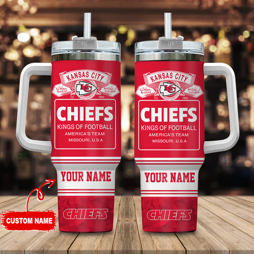 Custom Name Kansas City Chiefs Insulated Tumbler - Ultimate Fan Gift