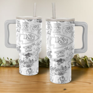 Kansas City Chiefs Tumbler with Handle - Insulated Travel Mug for Fans