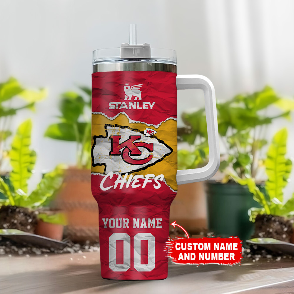 Customizable KC Chiefs Stanley Tumbler - Show Your Team Spirit! - Image 2