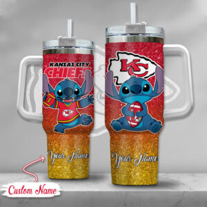 Custom Kansas City Chiefs Tumbler with Cute Character Design - Personalized Gift