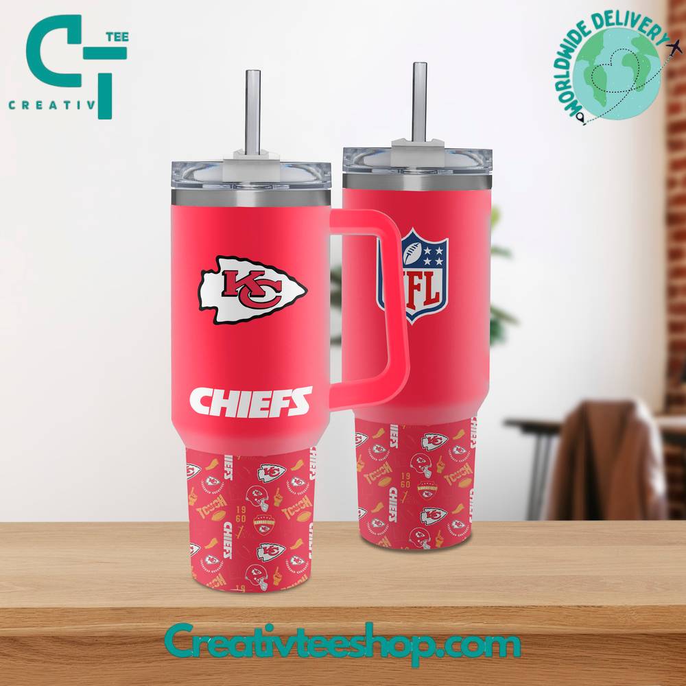 Kansas City Chiefs Insulated Tumbler with Handle - Perfect for Game Days