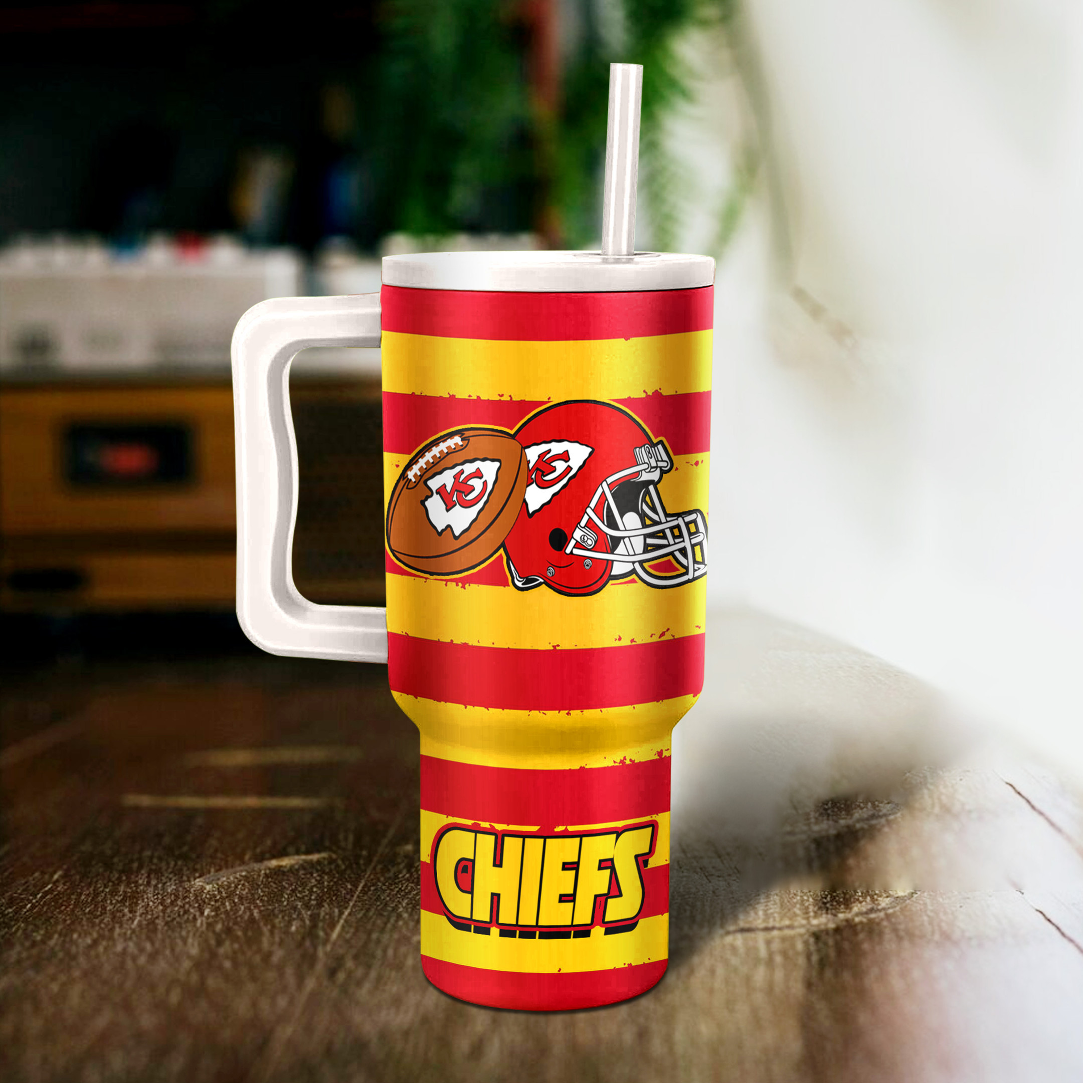 NFL Team Spirit Tumbler with Lid & Straw - Double-Walled Insulated Mug for Game Day - Image 2