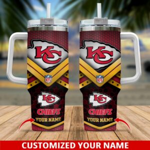 Personalized Kansas City Chiefs Tumbler - Custom Name NFL Fan Gift