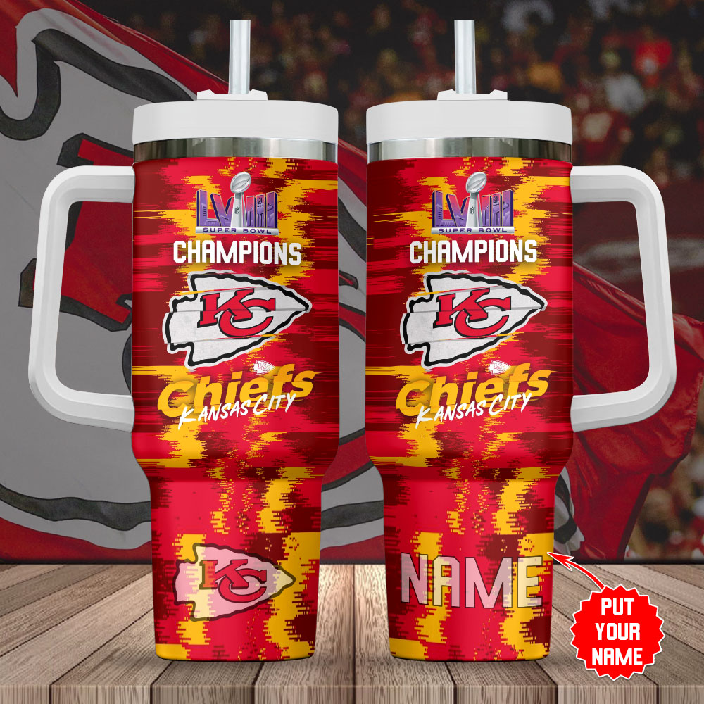 Customizable Kansas City Chiefs Super Bowl Champions Tumbler