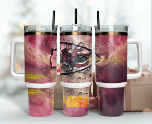 Stylish NFL Team Tumbler with Handle & Straw - Perfect Gift for Fans