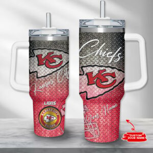 Customizable Kansas City Chiefs Tumbler with Straw - Perfect Gift for Fans