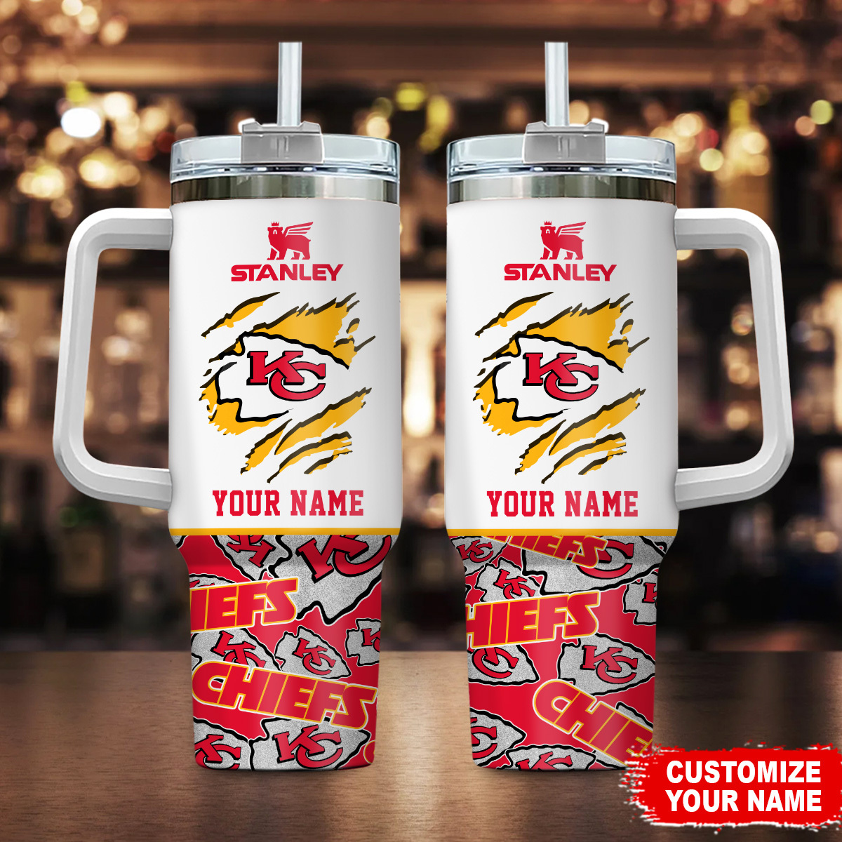 Customizable Stanley Tumbler - Show Off Your Team Spirit with Personalized Name
