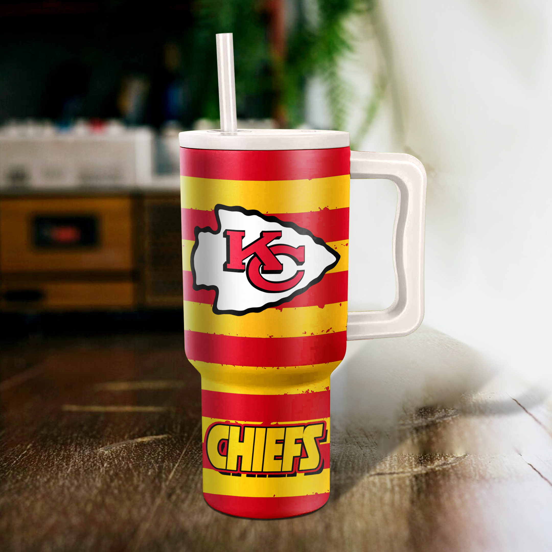 NFL Team Spirit Tumbler with Lid & Straw - Double-Walled Insulated Mug for Game Day - Image 3