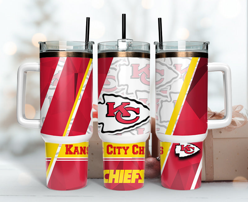Kansas City Chiefs Insulated Tumbler with Handle - Perfect for Fans