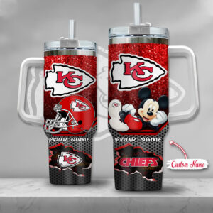 Custom Kansas City Chiefs Tumbler with Mickey Design - Personalized Gift