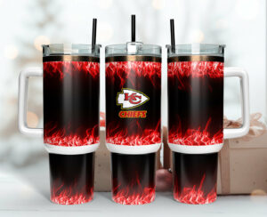 NFL Team Logo Thermal Tumbler with Handle - Stainless Steel, Double Wall