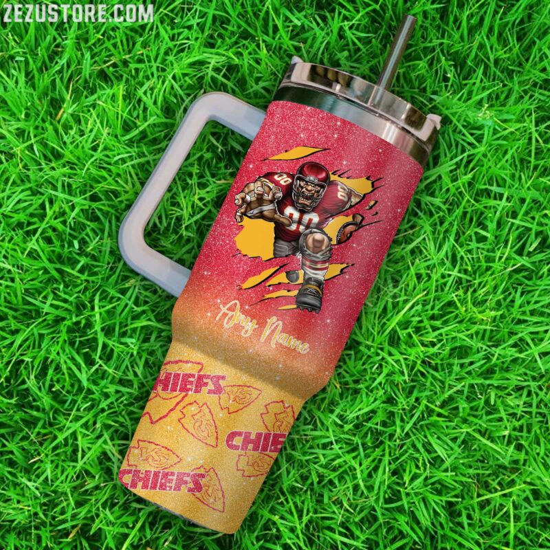 Customizable Chiefs Tumbler Mug with Straw - Perfect for Fans! - Image 3