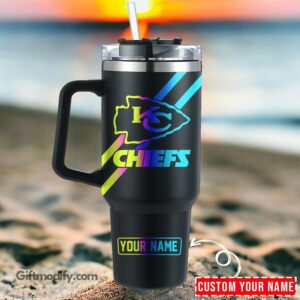 Customizable Chiefs Tumbler with Handle - Personalized Gift for Fans