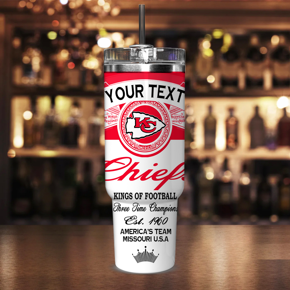 Customizable Chiefs Travel Mug - Personalized Name & Logo Design - Image 2