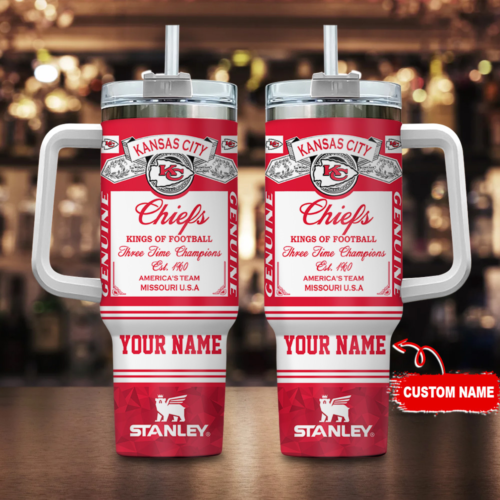 Custom Kansas City Chiefs Stanley Tumbler - Personalized Football Fan Gift