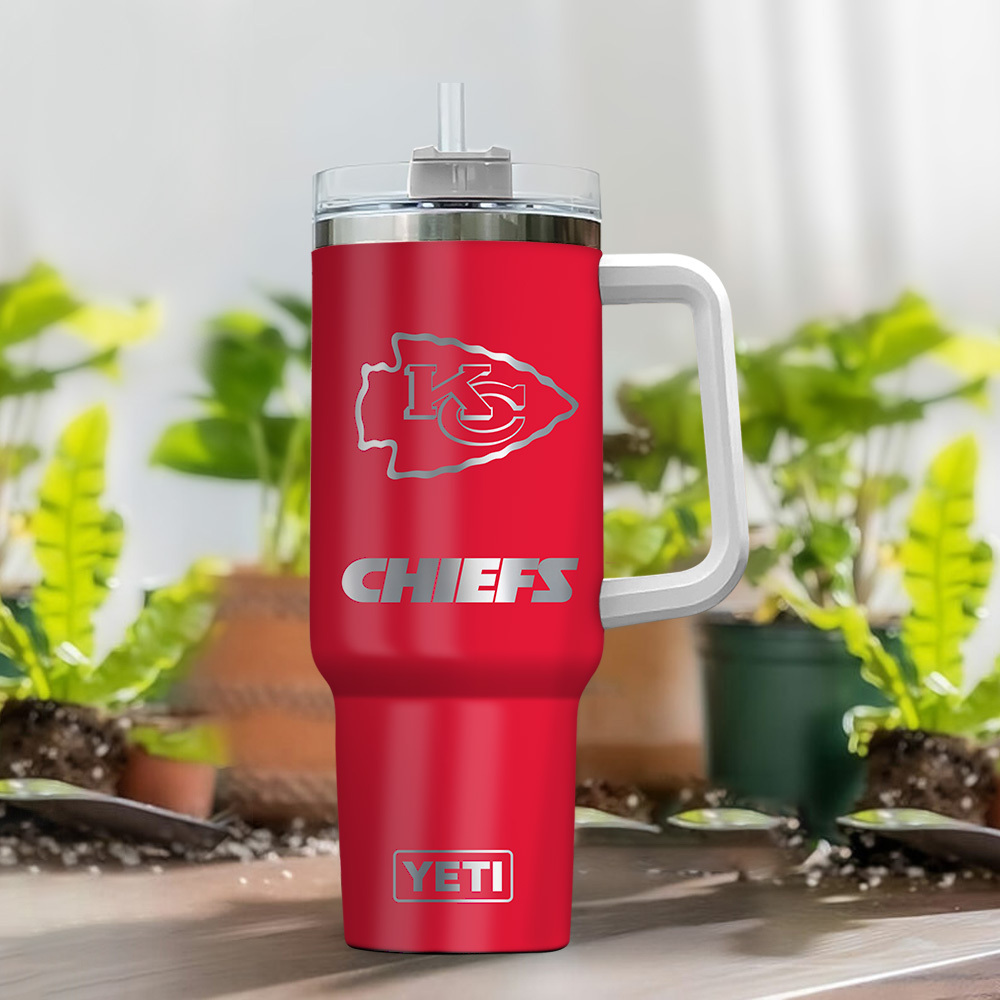 Custom Personalized Chiefs YETI Tumbler Mug - Show Your Team Spirit - Image 2