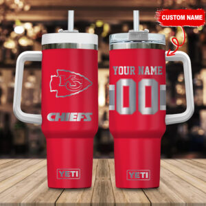 Custom Personalized Chiefs YETI Tumbler Mug - Show Your Team Spirit