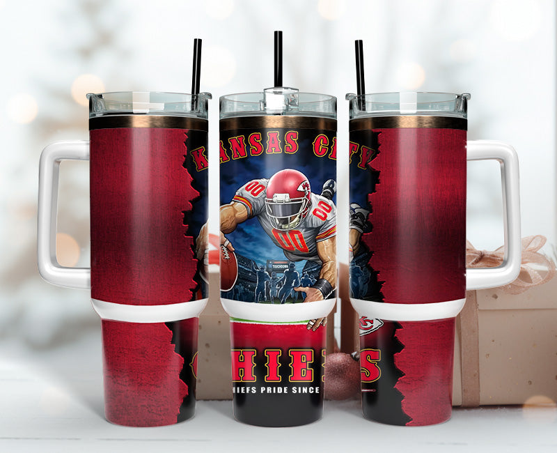 Kansas City Football Tumbler - Show Your Team Pride with Every Sip!