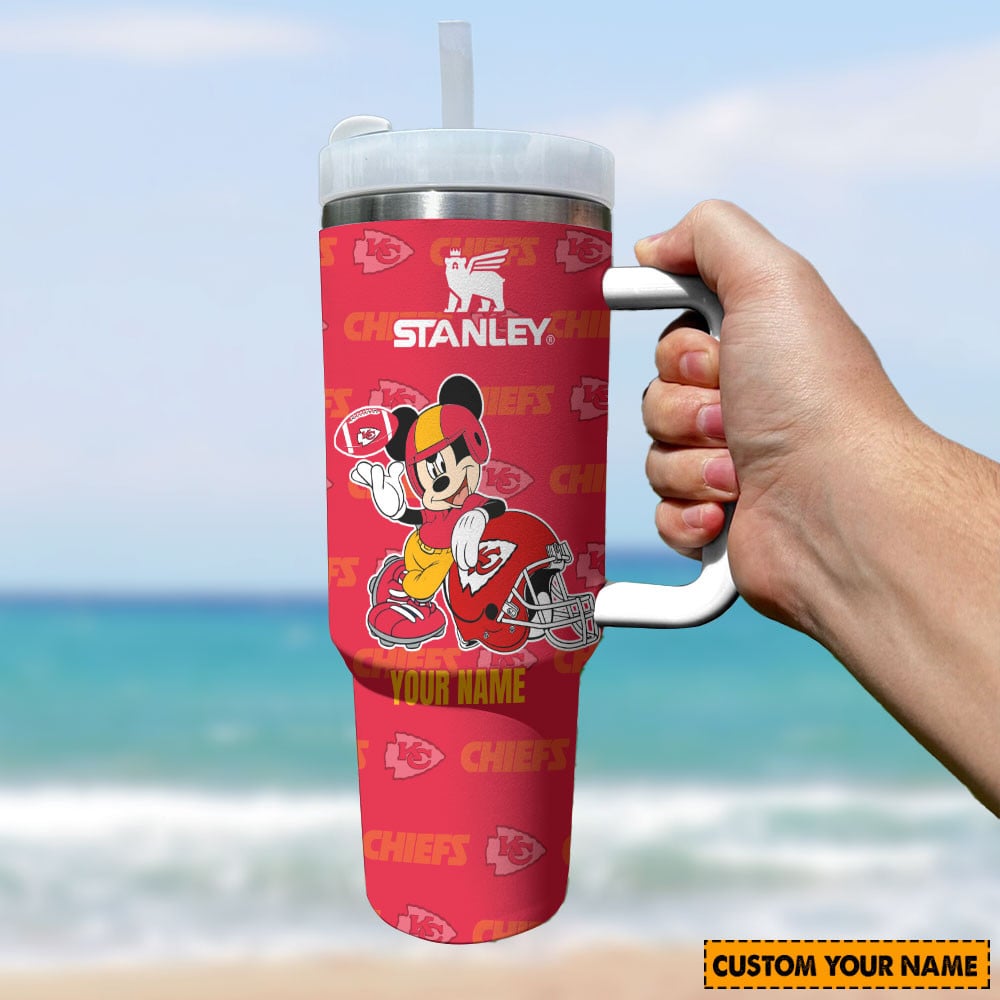 Customizable Mickey Football Tumbler - Perfect Gift for Chiefs Fans - Image 2