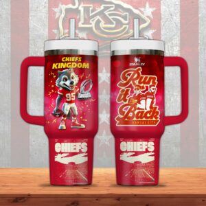 Kansas City Chiefs NFL Sports Custom Stanley Quencher 40oz Stainless Steel Tumbler With Handle - Threewoofs